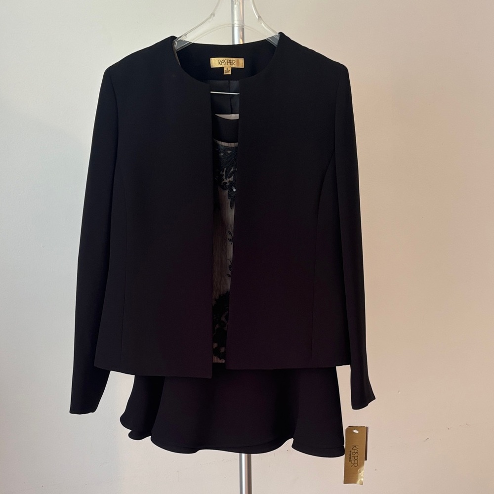 Kasper Elegant Black Women's 3PC Suit